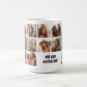 13 Photo Collage Grid witte achtergrond zwarte tek Koffiemok (Center)