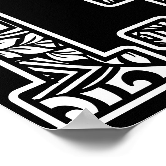 13 Polynesiaans Tattoo nummer 13 Dark Pre Poster (Hoek)