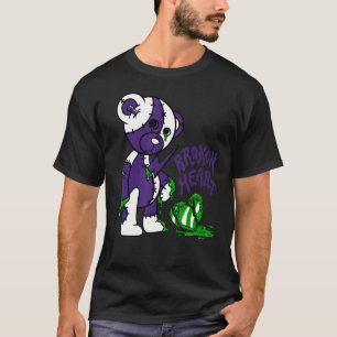 13 Retro Court Paars Match Number 23 Drip gebroken T-shirt