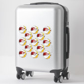 13 rode gouden basketbal speler waterfles labels (Koffer)