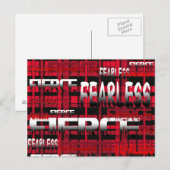 13.Rood- en zwarte speldenvrije doorboring Briefkaart (Voorkant / Achterkant)