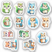 13 Schattige eekhoorns Sticker (Voorkant)