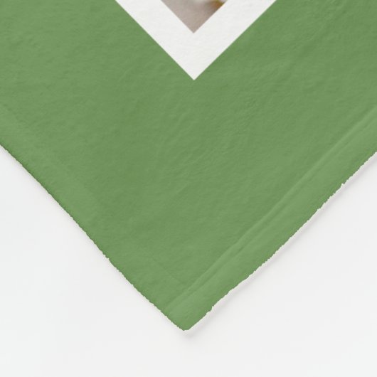 13 Square Photo Collage Monogram Green - groen Fleece Deken (Hoek)