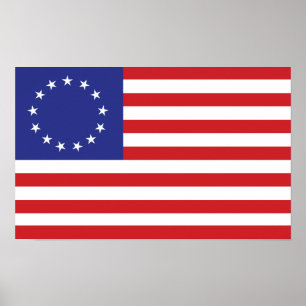 13-Star Amerikaanse vlag Poster