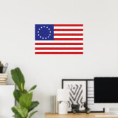 13-Star Amerikaanse vlag Poster (Thuiskantoor)