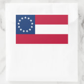 13 Star Confederate Flag Rechthoek Stickers (Tas)