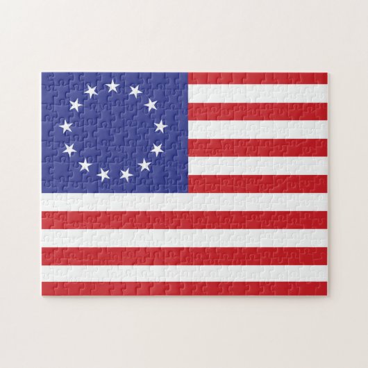 13-Star Verenigde Staten vlag Legpuzzel (Horizontaal)