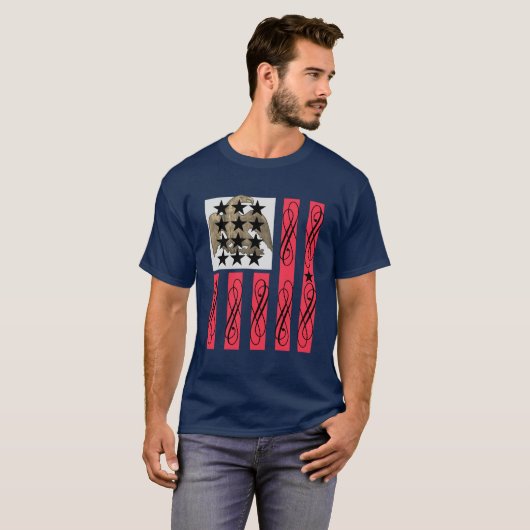 13 sterren Americana Regal Eagle T-shirt (Voorkant volledig)