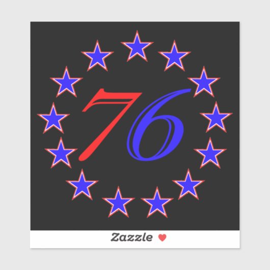 13 sterren sticker (Vel)