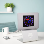 13 sterren sticker (Laptop op bureau)