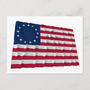 13 sterren vlag, Betsy Ross patroon Briefkaart