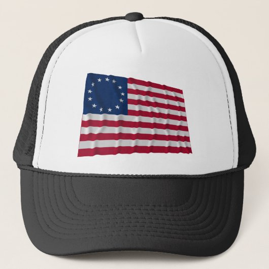 13 sterren vlag, Betsy Ross patroon Trucker Pet (Voorkant)