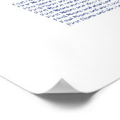 13 Tabel minimalistisch donkerblauw-stoeldiagram Poster (Hoek)