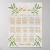 13 Tabellen Zitplaatje Greenery Botanische bladere Poster (Voorkant)