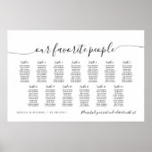 13 Tafel Elegant Onze Favoriete Mensen Zittingkaar Poster (Voorkant)