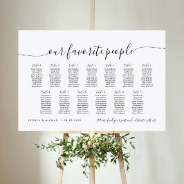 13 Tafel Elegant Onze Favoriete Mensen Zittingkaar Poster