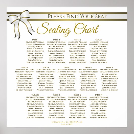 13 Tafel- en goudkleurige weddenschappen Poster (Voorkant)