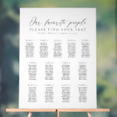 13 Tafels Favoriete Mensen Acryl Zitplaatskaart Bord (Neutraal)
