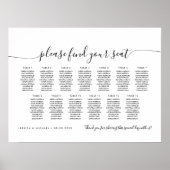13 Tafels Modern Vind Je Stoel Zitplaats Chart Poster (Voorkant)