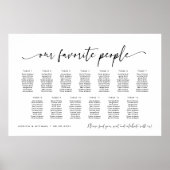 13 Tafels Onze favoriete Mensen Zitschema Plan Poster (Voorkant)