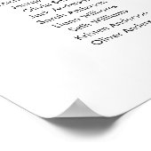 13 Tafels Onze Favoriete Mensen Zittingkaart Poster (Hoek)