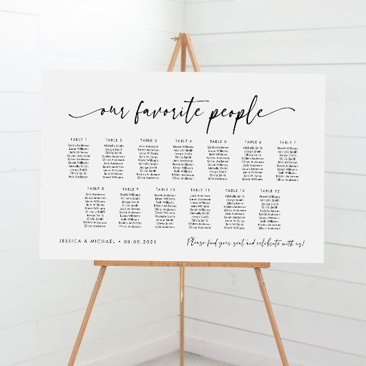 13 Tafels Stoelendistributieplan voor onze favorie Poster