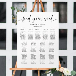 13 Tafels Vind Je Plaats Zitplaatsenkaart Poster