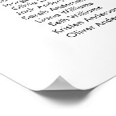 13 Tafels Vind uw zitplaatskaart Poster (Hoek)