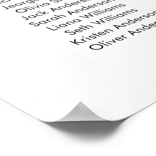 13 Tafels Vind uw zitplaatskaart Poster (Hoek)