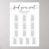 13 Tafels Vind uw zitplaatskaart Poster (Voorkant)