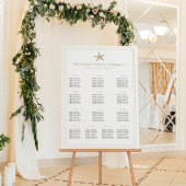 13 Tan Starfish 24x36 Wedding Seating Chart Poster