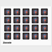 13 – Taylor-Gecodeerd Lucky Rebel Concept Vierkante Sticker (Vel)