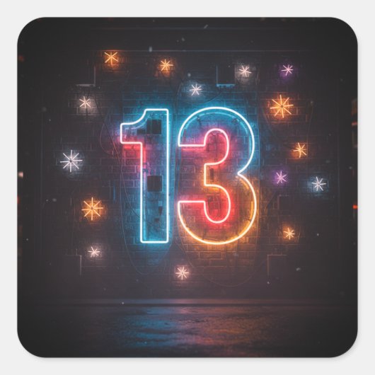 13 – Taylor-Gecodeerd Lucky Rebel Concept Vierkante Sticker (Voorkant)