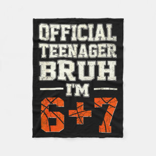 13 tiener bruh ik ben 6+7 verjaardag basketbal the fleece deken