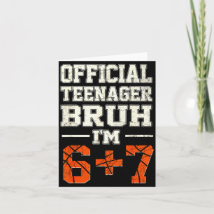 13 tiener bruh ik ben 6+7 verjaardag basketbal the kaart