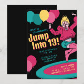 13 trampoline meisje 13e verjaardag kaart (Voorkant / Achterkant)