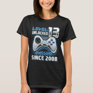 13 Unlocked Geweldige 2008 Videospel 13e Verjaarda T-shirt