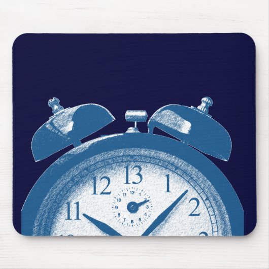 13 uur blauw muismat (Voorkant)