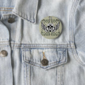13 Uur schedelklokkentroon Ronde Button 5,7 Cm (In situ)