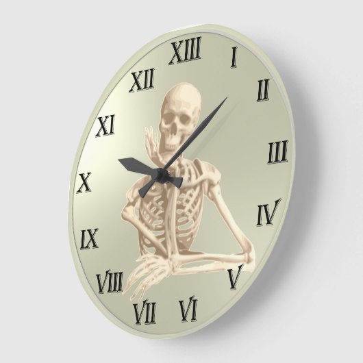 13-uursklok - vriendelijk skelet grote klok (Hoek)