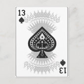 13 van de schoppen: Afspeelkaart: Briefkaart (Voorkant)