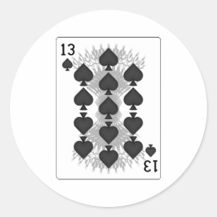 13 van Spades: Kaart afspelen: Ronde Sticker