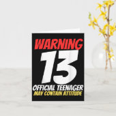 13 Verjaardag Officiële Tiener 13jr Wiskunde Grapp Kaart (Gele Bloem)