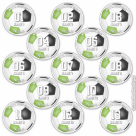 13 Voetballers Heldergroene Team kleuren Sticker