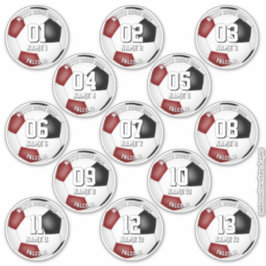 13 Voetballers Maroon Team kleuren Sticker