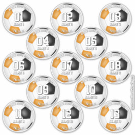 13 voetballers oranje teamkleuren sticker