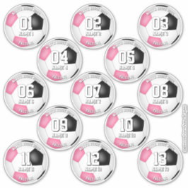 13 Voetballers Roze Team kleuren Sticker