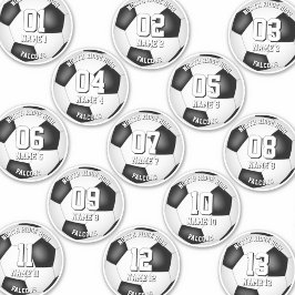 13 voetbalspelers individueel gepersonaliseerd sticker