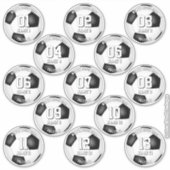 13 voetbalspelers individueel gepersonaliseerd sticker (Voorkant)