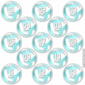 13 volleyballers turquoise sticker (Voorkant)